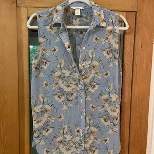 Sheer Patterned Sleeveless Top!